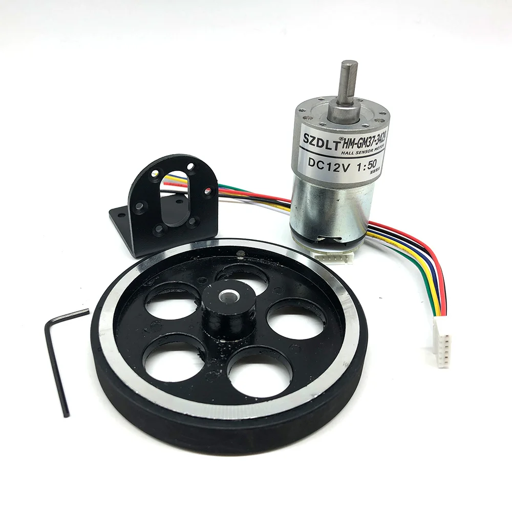 OneSetofCarPartswith12Vmotor95mmMetalencoderwheelmotor