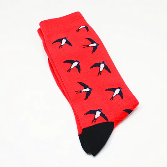 Модные мужские носки большого размера, смешные носки из чесаного хлопка с изображением животных, тигра, собаки, медведя, изысканная Новинка, мужские подарочные носки - Цвет: 8