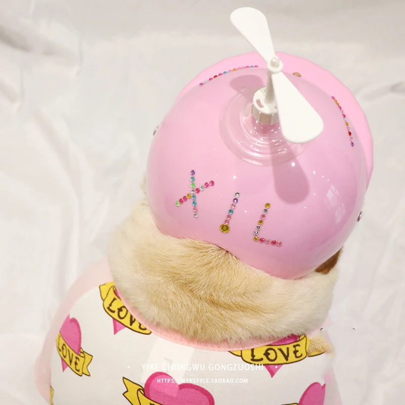 

Fashion Dog Motorcycle mini Helmets for Bamboo Dragonfly ABS Pet Hat Plastic Protect Head Cool Doggie Accessories Cap