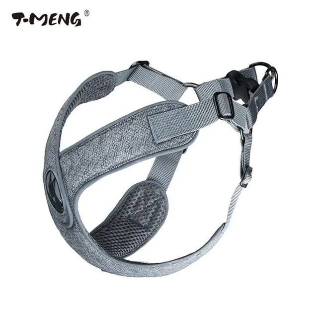 T-MENG Pet Products For Small Dog Harness Adjustable Easy on Pet harness Outdoor Reflective Dog Halter Walking Dog Harness Vest