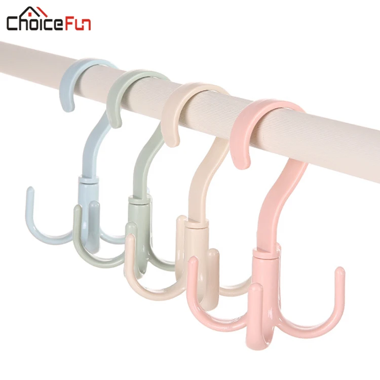 CHOICE FUN Small Rotating Colorful Plastic Swivel Belt Tie Hook Plastic