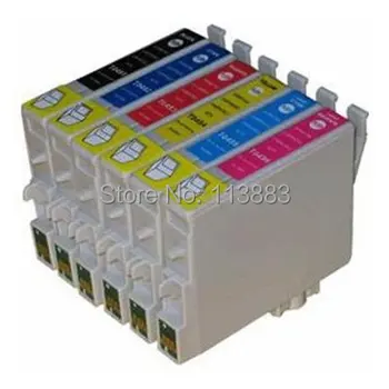 

6 INK T0491-T0496 compatible ink cartridge for EPSON Stylus Photo R210,R230,R310,R350,RX510,RX630,RX650 printer