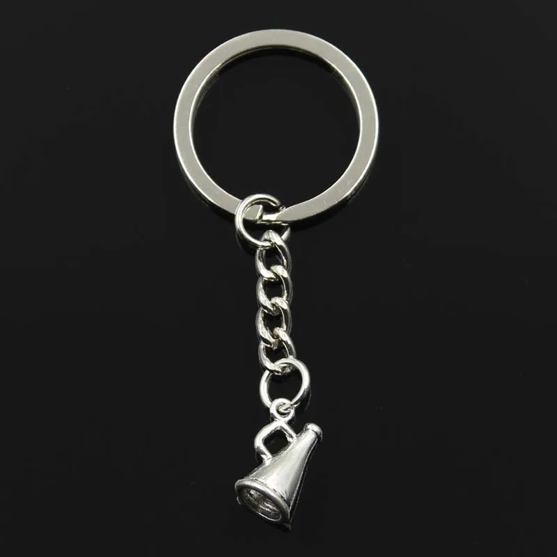 

New Keychain 15x9x9mm loudspeaker megaphone cheerleading Pendants DIY Men Car Key Chain Ring Keyring Souvenir Jewelry Gift