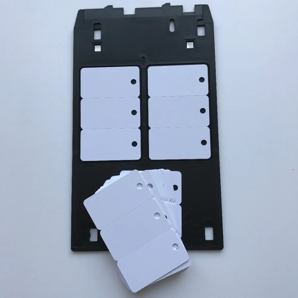 10pcs blank Inkjet 3up PVC Card cambo card+1pc ID Card Tray for Canon MG5400 5420  5422 5430 5450 5460 5470 5480 printers
