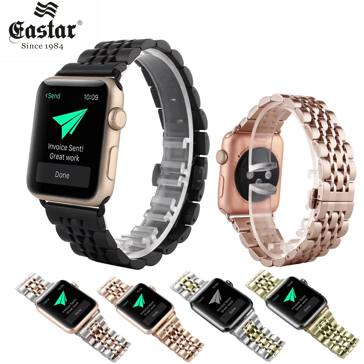 Eastar Нержавеющая сталь ремешок для наручных часов Apple Watch, ремешок 42 мм, 38 мм, для Iwatch, версия 3, 2, 1 44 мм 40 мм сменный ремешок для наручных часов аксессуары для Iwatch