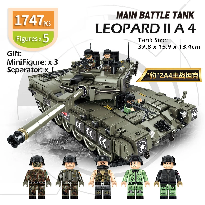 Cena Bitwa wojskowa Loepard 2 II typ 99 T90 T34 główny czołg Model DIY kompatybilny Legoed montaż klocki budowlane dla dzieci zabawki prezent