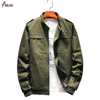 

2019 New Autumn Men Jacket Coat Men's Washed Brand-Clothing Bomber Jackets Casual Male Outerwear Coats chaqueta hombre