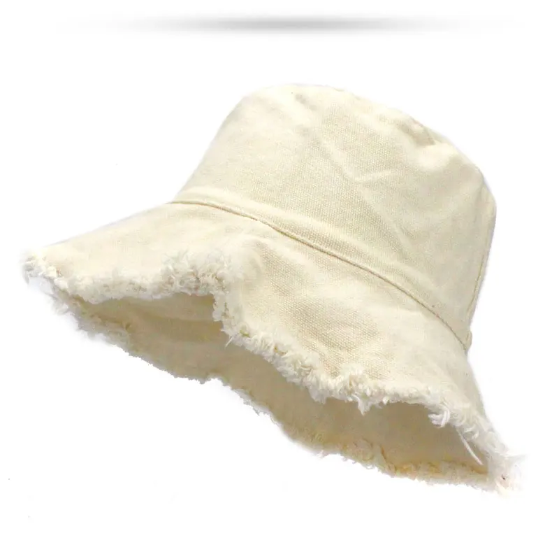 Летняя джинсовая одноцветная шляпа от солнца, женская модная Гибкая шляпа с кисточками, женские пляжные шляпы с широкими полями, женская складная шляпа для рыбалки
