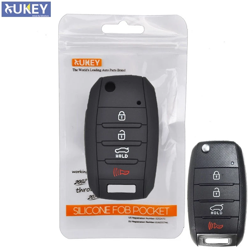 

4 Button Silicone Car Remote Key Fob Shell Cover Case For Kia Sedona Optima Sportage Sorento Soul Forte Cerato Carens