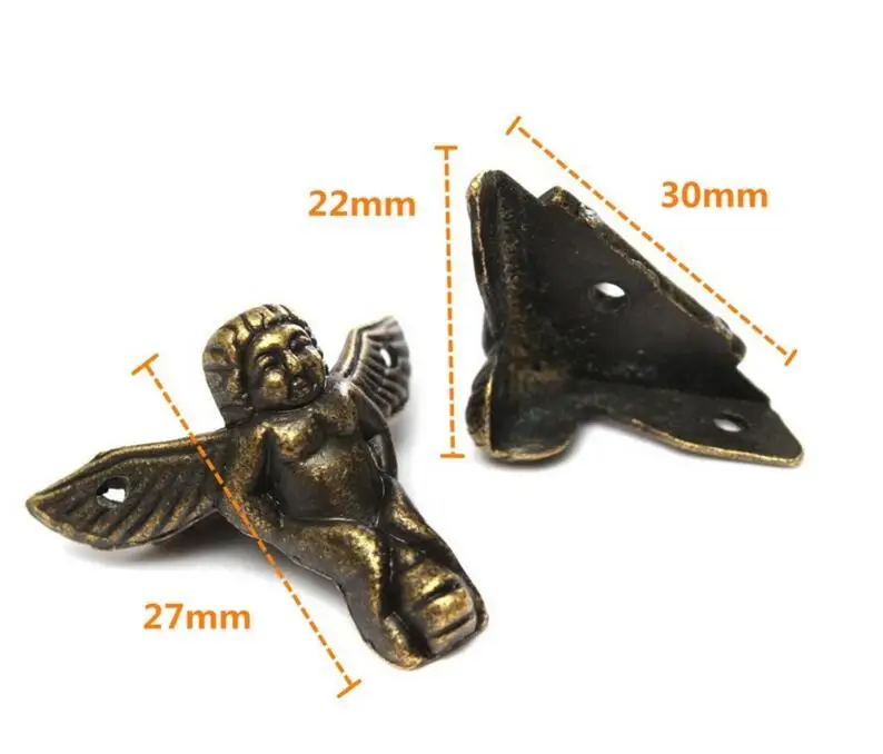 20pcs vintage 30mm X 27mm wooden box feet Antique Brass Jewelry Chest