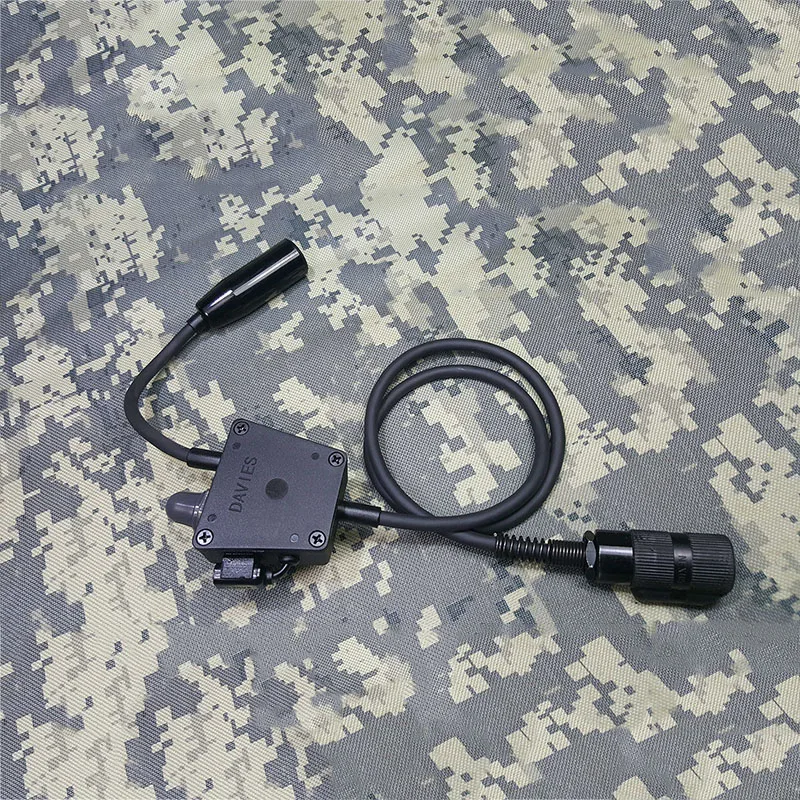 

Davies Single Com 6-Pins Connector E-PTT Military PTT for TCA TRI HARRIS PRC-152/PRC-148 Walkie Talkie Two Radio