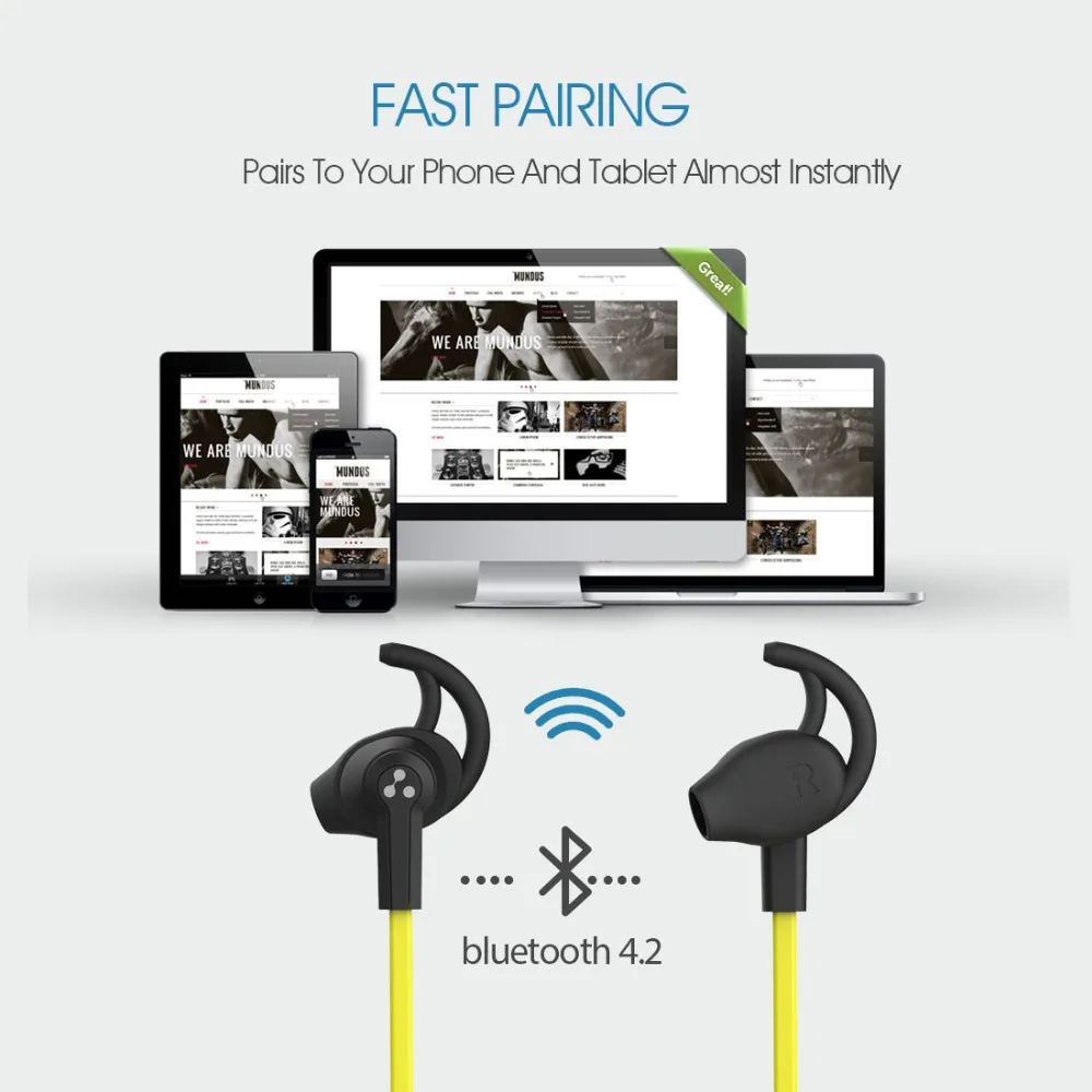 Bluetooth гарнитура Syllable V4.2 Спортивная Беспроводная стереогарнитура Для Huawei Samsung iPhone