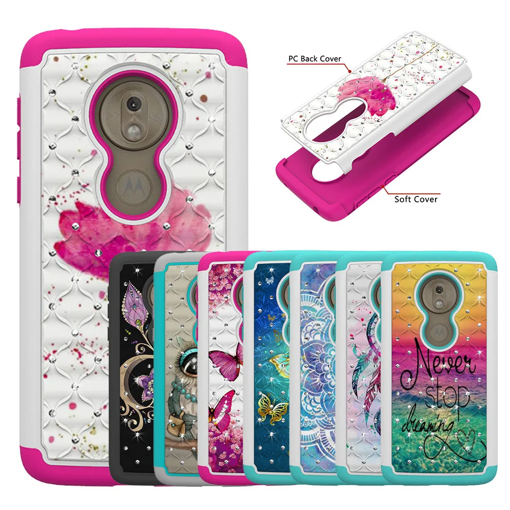 

Drill Case sFor Motorola Moto G7 Play G7 Power Case Soft Silicone + Hard PC Protection Cover For Moto G7 Power G7 Play Case Capa