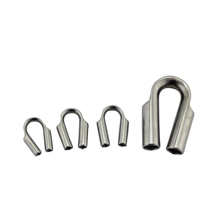 

6/7/8/10/12/15MM Stainless Steel Tube Thimble For Winch Rope Silver Cable Wire Rope Thimbles Rigging Hardware