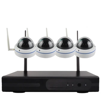 

4ch indoor dome Day night security camera system 1.0MP Real p2p WiFi wireless cctv system NVR kit security camera system