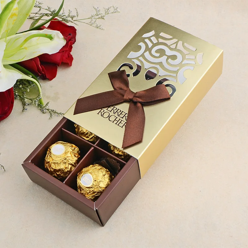 20/50 штук FERRERO ROCHER коробки, свадебные сувениры милые подарки сумки вечерние поставки Baby Shower Ferrero шоколадные конфеты в коробке