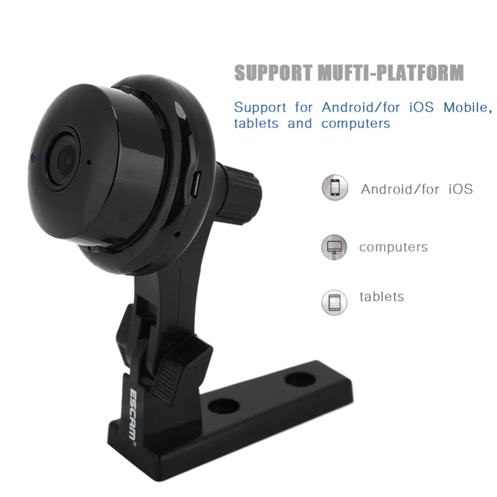 

720P HD Wireless WIFI Infrared Network Camera IR Surveillance Camera Support SD Card For ESCAM (USS)