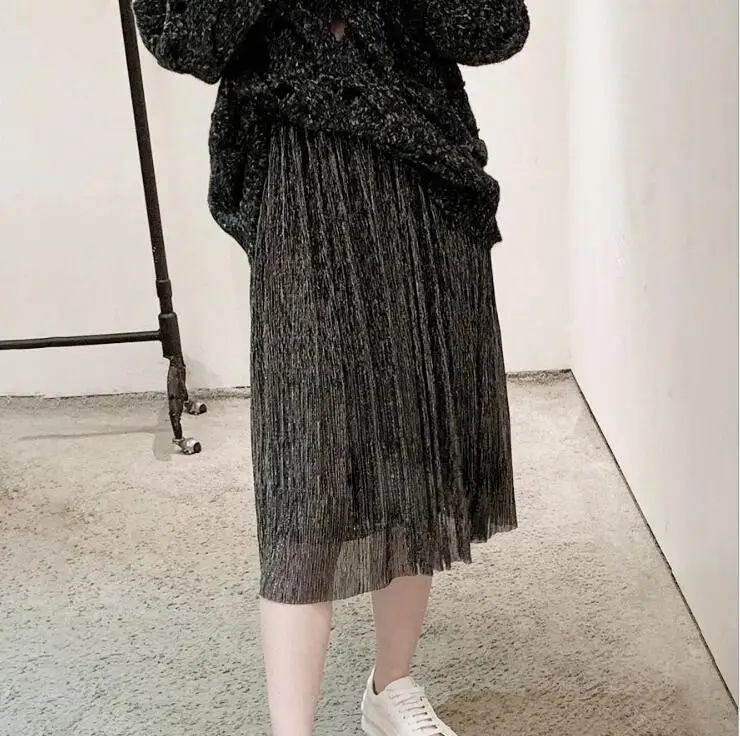 

Autumn and Winter Women midi skirt tulle fashion long skirts ladies for casual