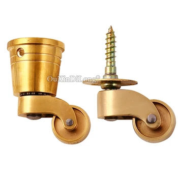 

High Quality 8PCS Pure Brass Universal Furniture Casters European Table Chair Smoothly & Mute Runners Rollers Wheels