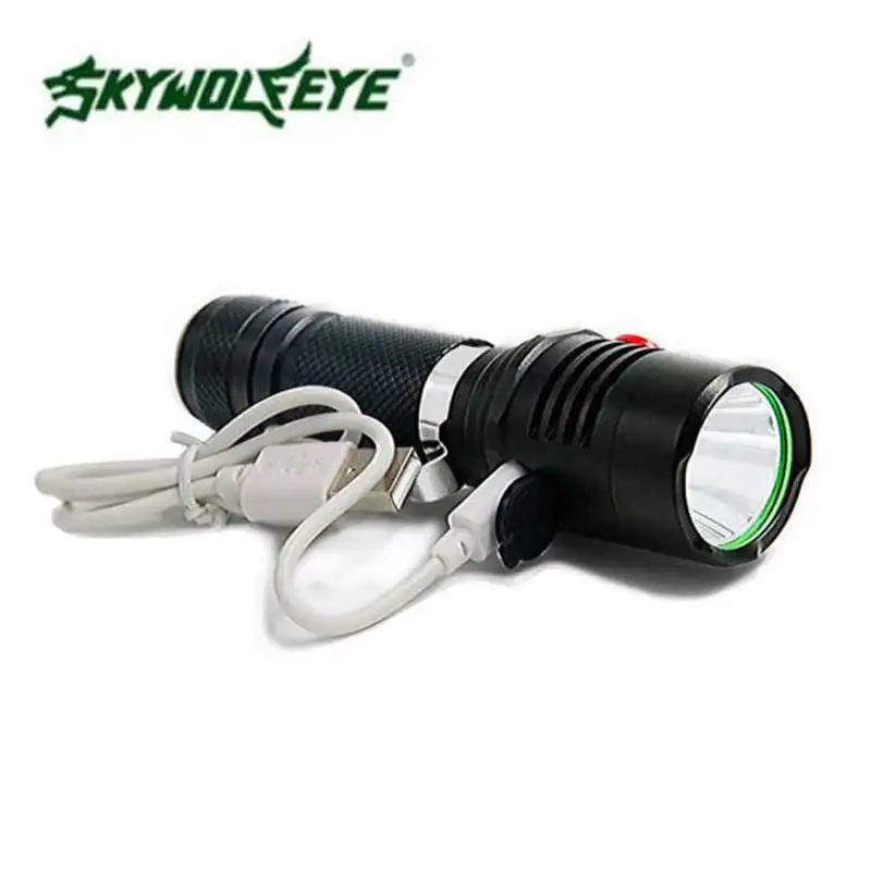 Super Bright Zoom 5 Mode XM-L2 T6 lanterna led LED USB Rechargeable torch Flashlight Lamp powerful led flashlight #4S4 (1)