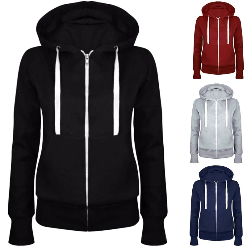 solid zip up hoodie