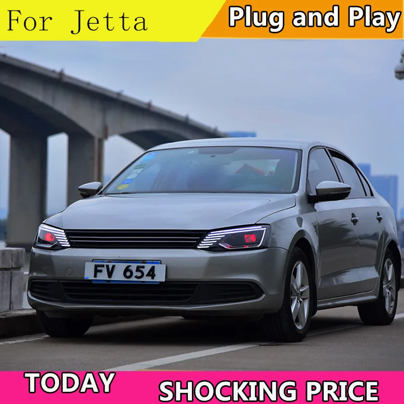 Стайлинга автомобилей головной светильник s для VW Jetta 2011 2017 светодиодный налобный