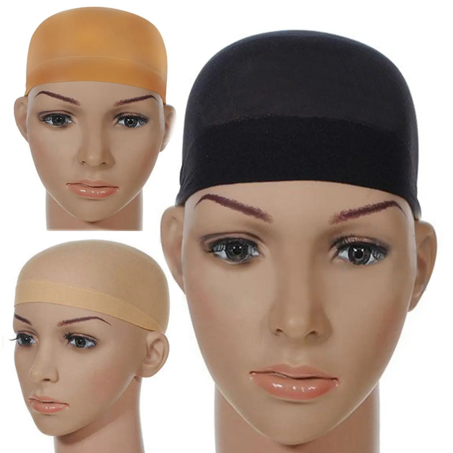 2Pcs Hair Mesh Wig Cap Hair Nets Wig Liner Snood Glueless Dome