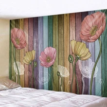 XIANYUNHE 3D Wood Flower Print Tapestry Mandala Tapestry Boho Round Beach Towel Toalla Sunblock Blanket Bohemian Yoga Mat autumn flower mandala print round beach throw