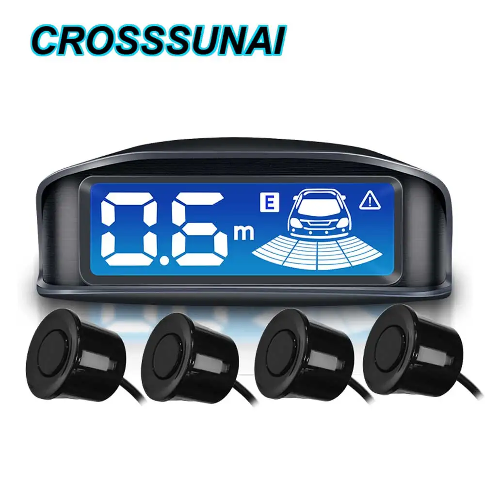 

Parktronic Car Auto LCD Parking Sensor Reverse Backup Parking Radar Sound Alarm Monitor Detector System Display With 4 Sensors