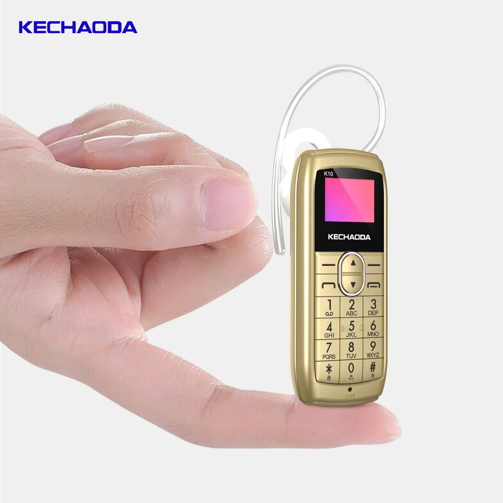 KECHAODA K10 Bluetooth гарнитура Мобильный телефон все-в-одном 0,6" MTK6261DA 32 Мб+ 32 Мб 250 мАч сотовый телефон