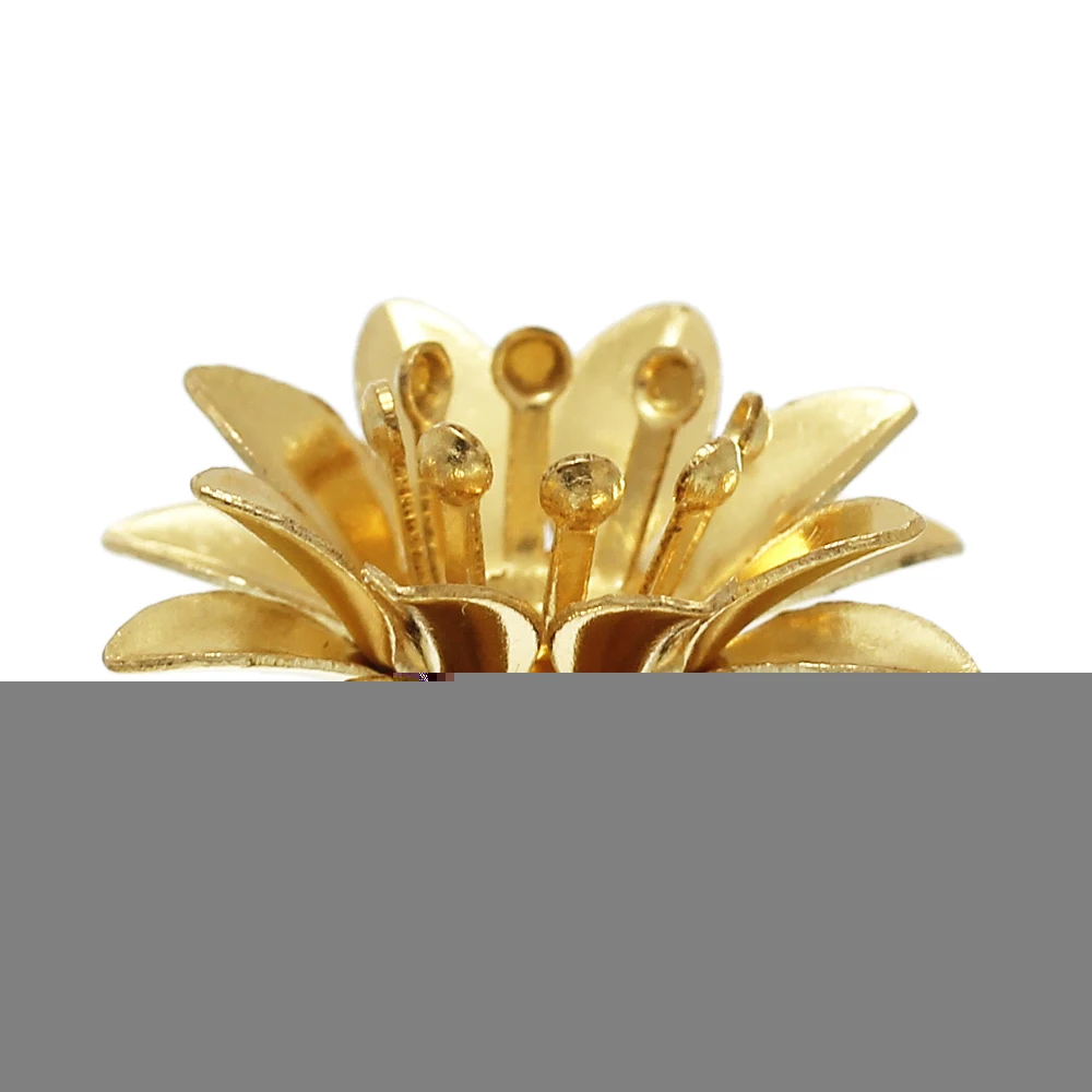 DoreenBeads латунные бусины крышки цветок искусственный цвет латунь (подходит для
