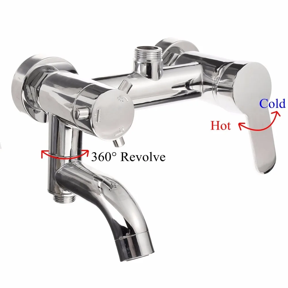 Wand Montieren Heisser Kalte Dusche Mixer Wasserhahn Chrom Messing