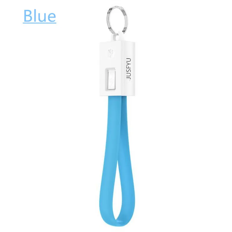 Мини брелок usb type-C кабель для быстрой зарядки зарядное устройство провод шнур USB-C type-c кабель для передачи данных для samsung S9 S8 Xiaomi huawei адаптер - Тип штекера: Blue