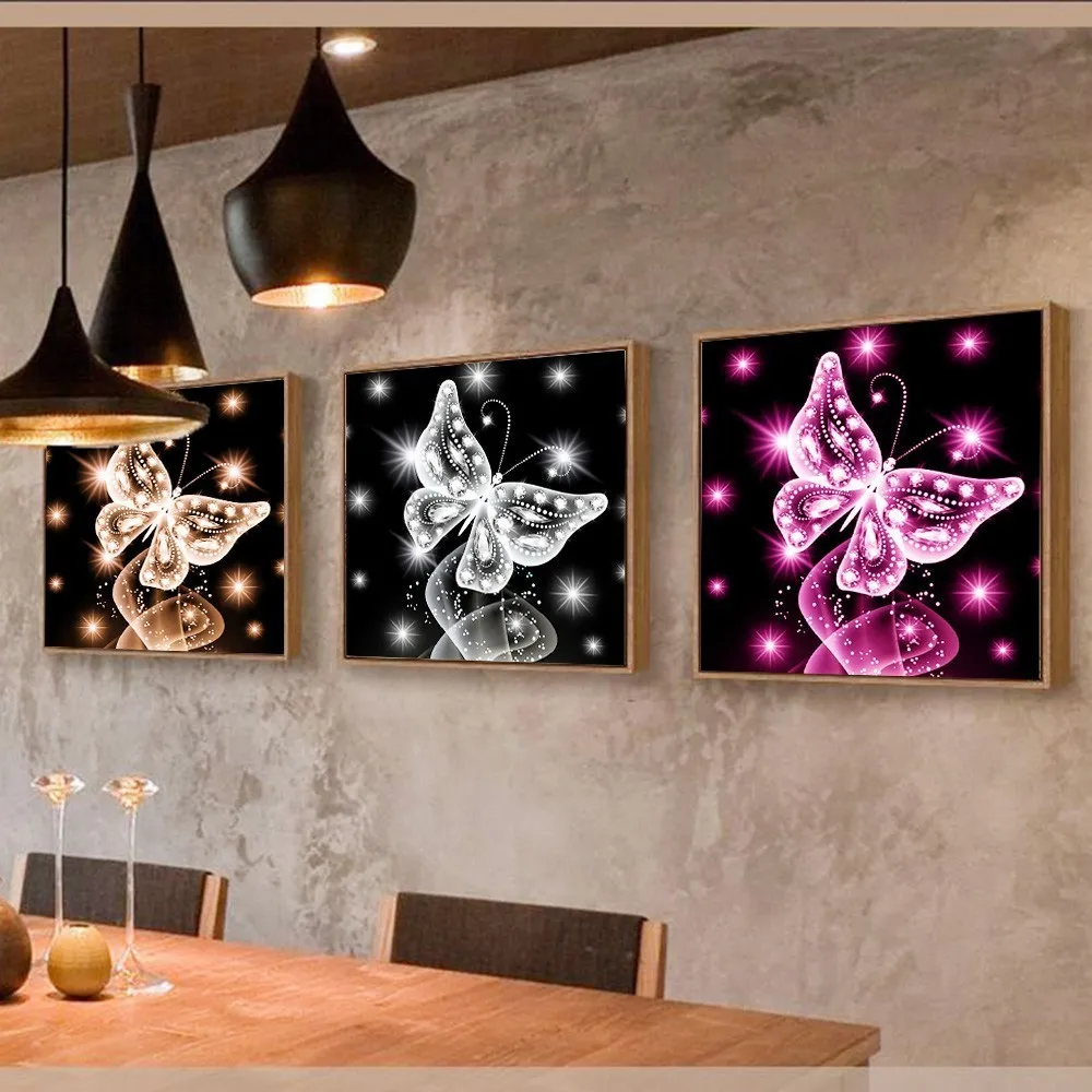 Huacan 5D DIY Алмазная живопись Полная площадь бабочка Алмазная Вышивка крестиком Стразы мозаика ремесло Комплект