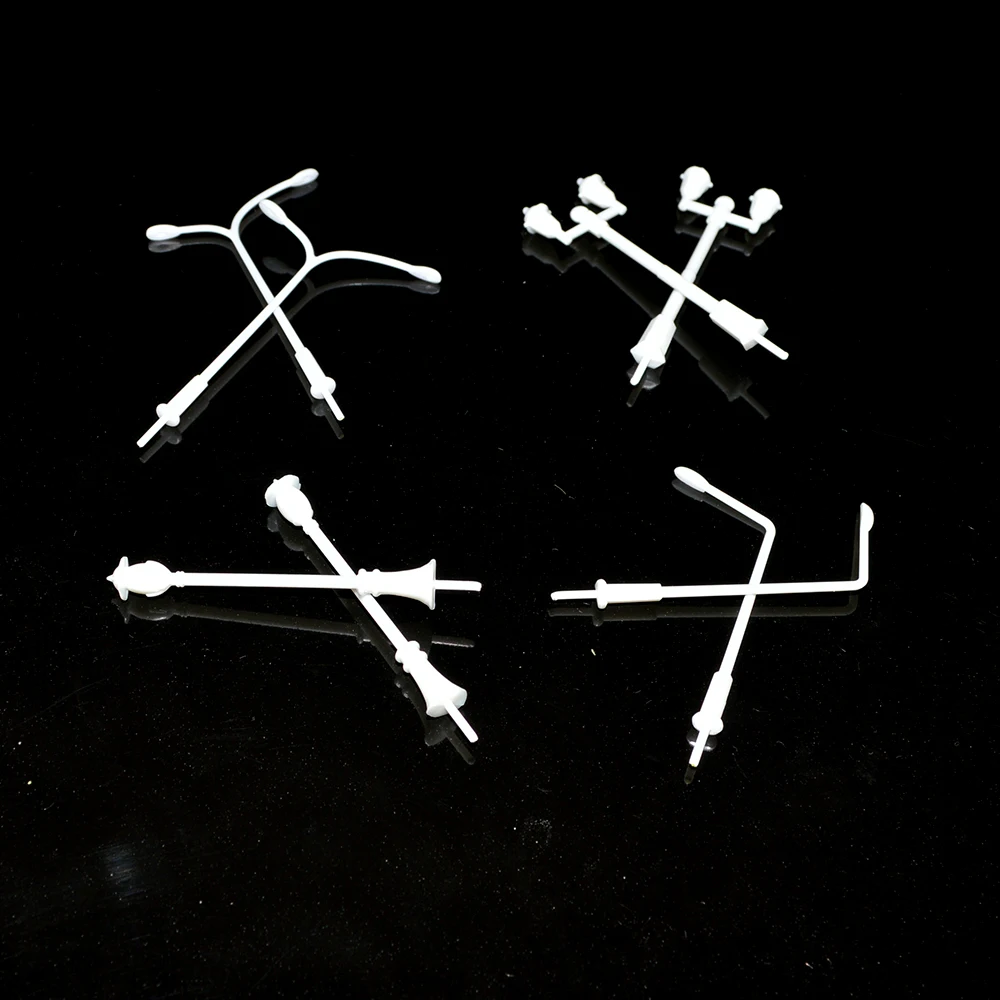 

400Pcs/Lot 4 types Streets Lamp Model Scale 1:500 Plastic Lamppost Model Railway Street Light