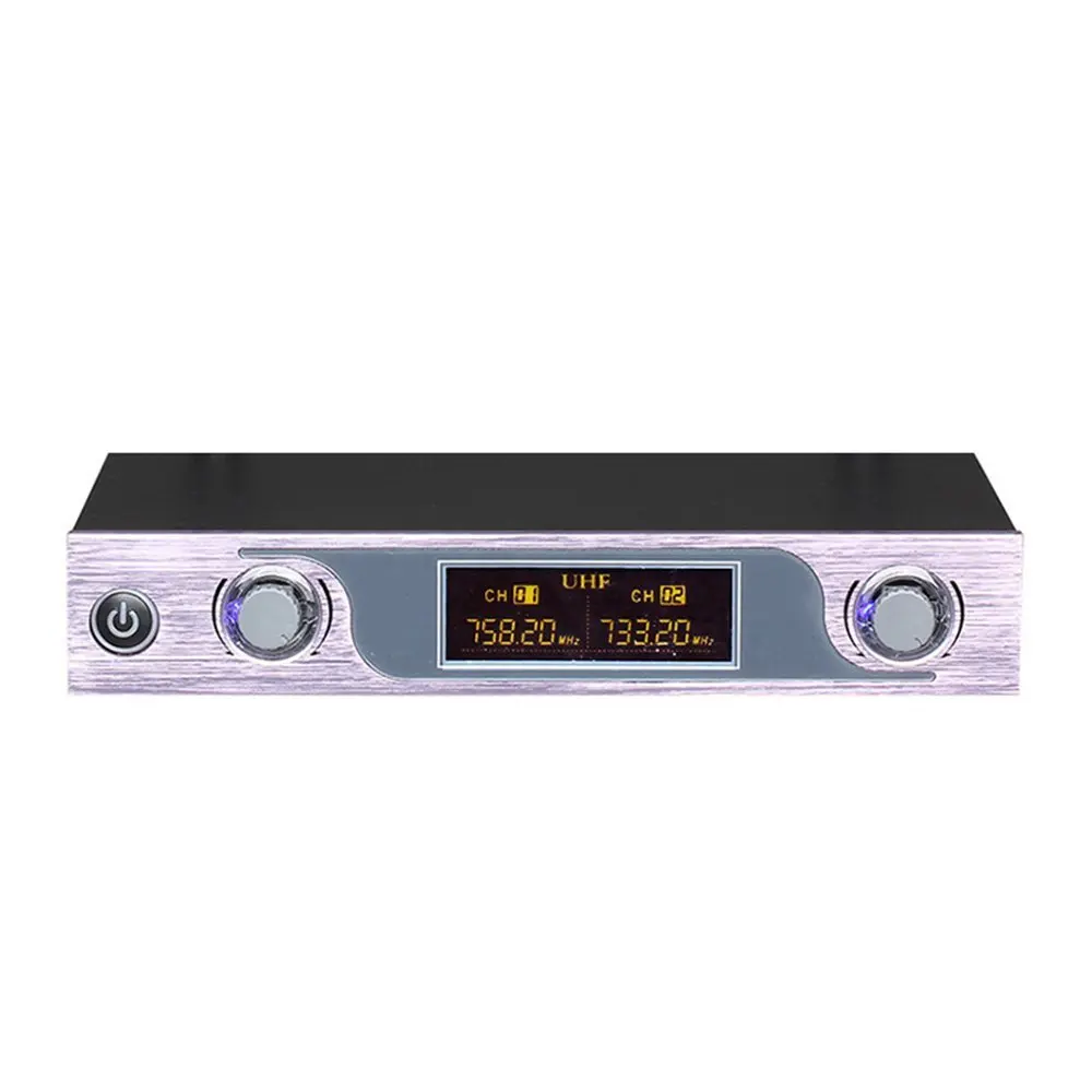 ARCHEER VHF ميكروفون لاسلكي نظام شاشة الكريستال السائل المزدوج الميكروفونات المحمولة ل في الهواء الطلق الزفاف ، مؤتمر ، كاريوكي