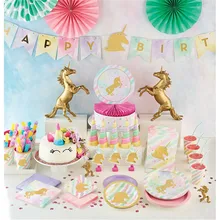 Unicorn Party Photo Booth Props Glitter Rainbow Unicornio Birthday Party Decoration Baby Shower Eenhoorn Party Favor Supplies