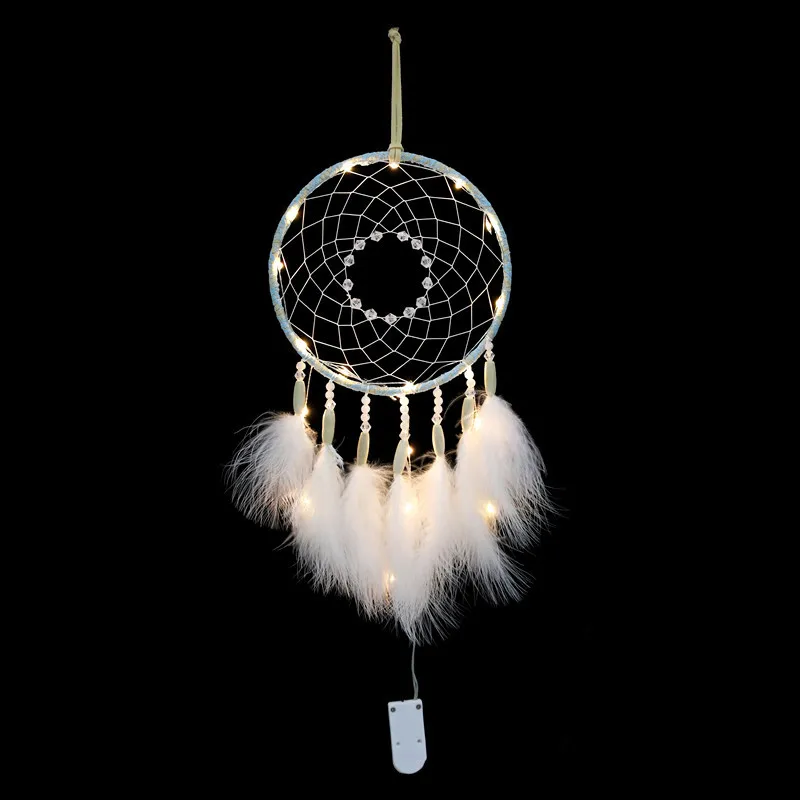

The new 2019 creative girl's heart dream catcher feather pendant fashion furniture and home wedding birthday pendant gift