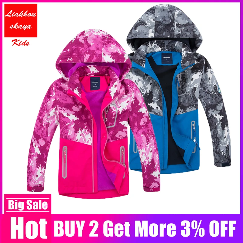 

2019 New Children Boys Jacket Spring Autumn Outerwear & Coats Kids Polar Fleece Windproof Waterproof Windbreaker Korean Clothes