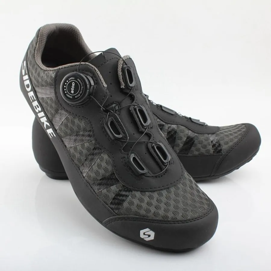 SIDEBIKE 2 colores ciclismo zapatos hombres Pro equipo montaña carretera bicicleta zapatos de goma transpirable bicicleta desbloqueado zapatos MTB 36- 46 tamaño