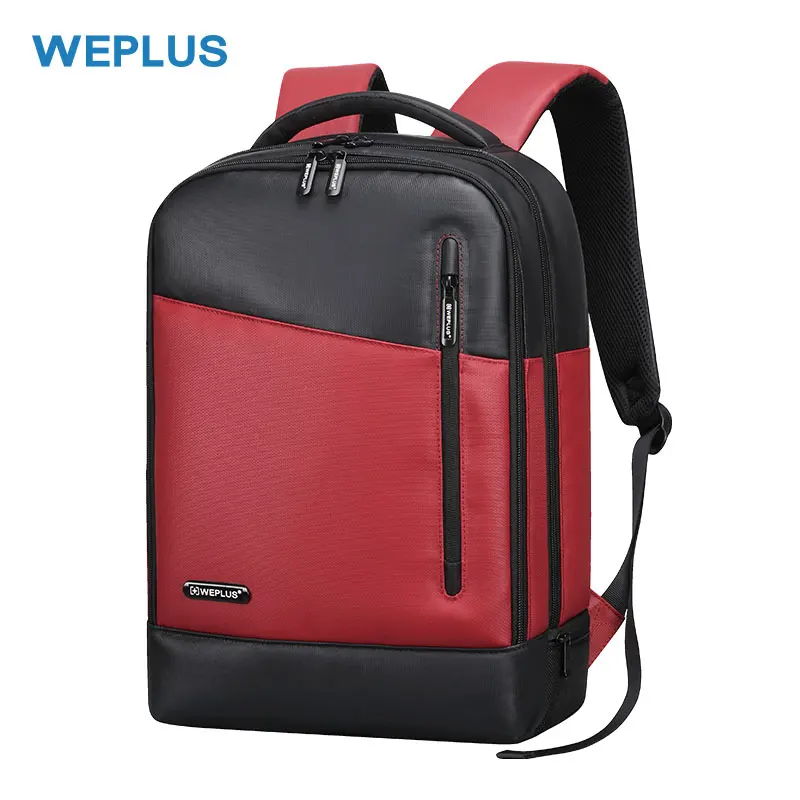 Кожаный рюкзак WEPLUS для ноутбука дорожная сумка с защитой от кражи школьный ранец