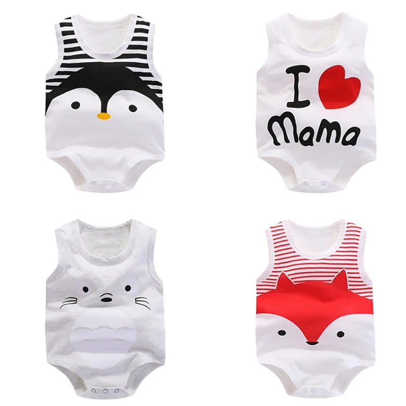 

2018 Funny Climbing Suit Practical Hot Personality Sleeveless Summer Baby Cartoon Romper