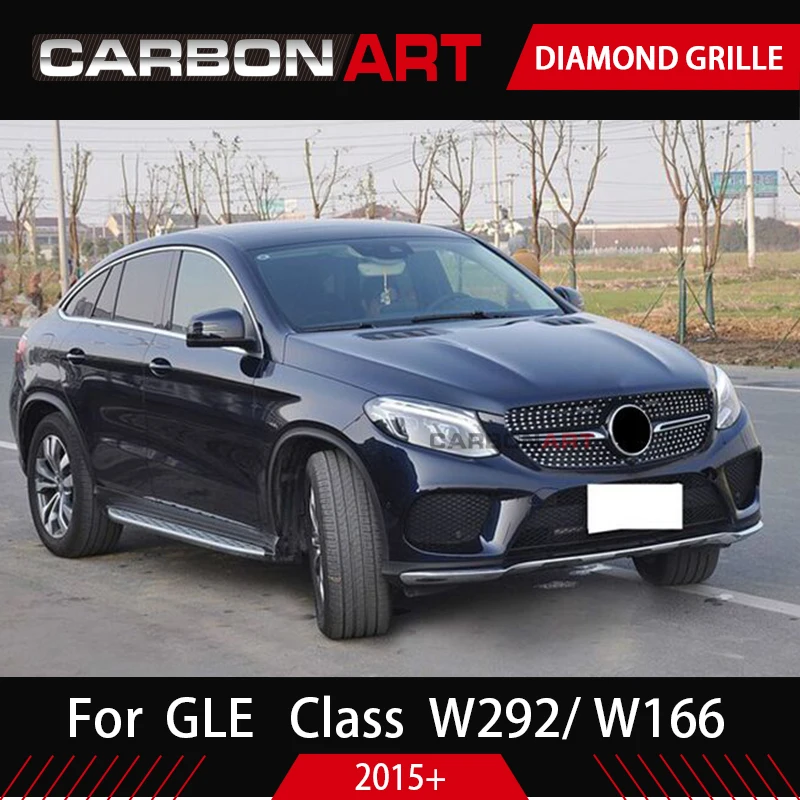 Передняя решетка для GLE класса W166 W292 Алмазная решетка для GLE купе AMG 63 GLE 63S GLE300 GLE320 G350 без эмблема