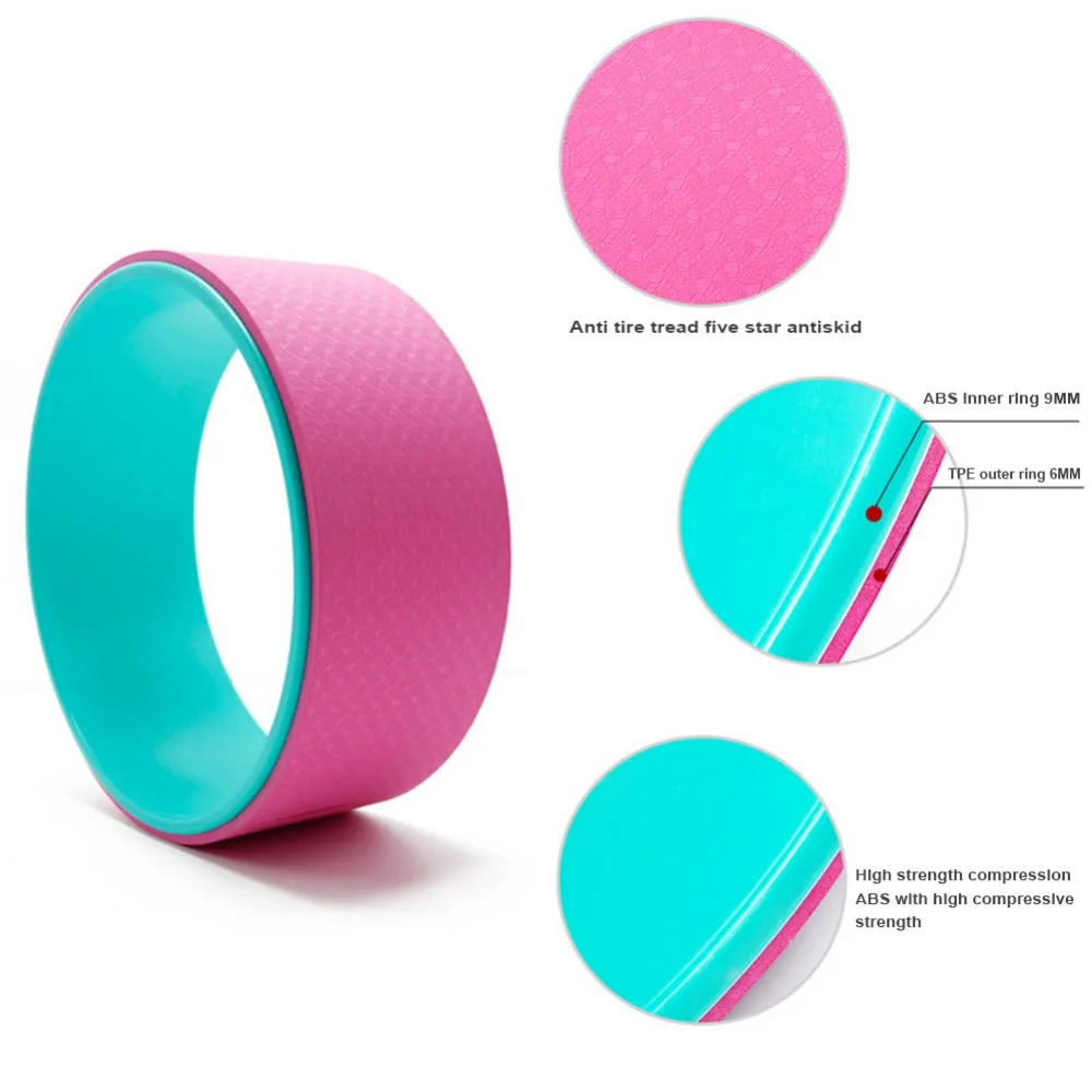 Yoga Circles TPE Professional Waist Shape Bodybuilding ABS Gym Workout Yoga Wheel Back Training Tool