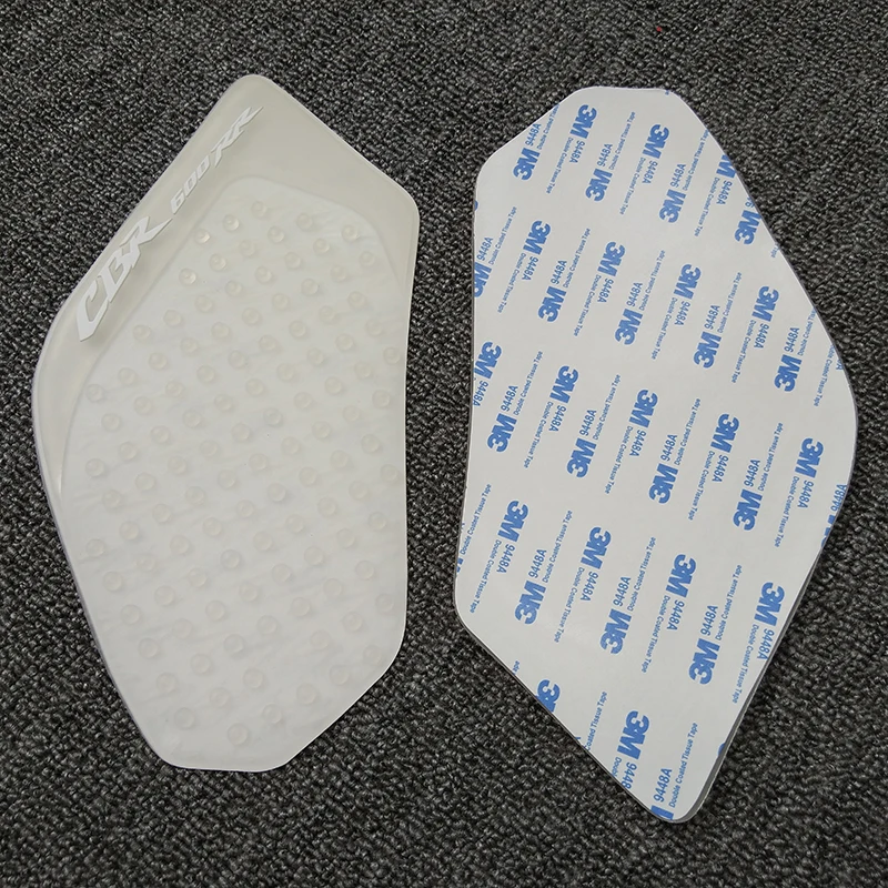 MTCLUB CBR600RR Black Transparent Anti slip Fuel Tank Pad Side Gas Knee Grip Traction Pad for Honda CBR600RR 2003 2004 2005 2006 (3)