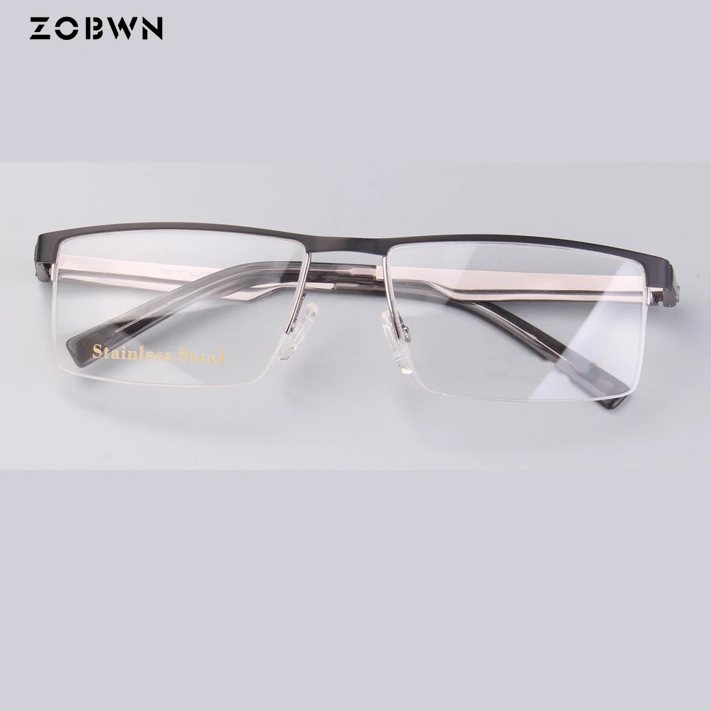 

ZOBWN business optical glasses Men Wide Face Prescription Eyeglasses Full Rim Optical Frame masculinos Eye Glasses Big Spectacle