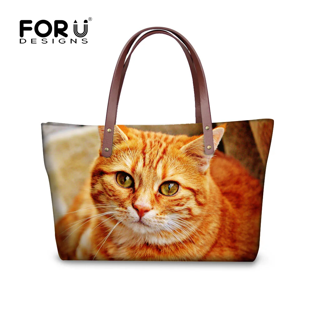 Best FORUDESIGNS 3D Cat Face Women Handbag Female Shoulder Tote Bags For Ladies Casual Cross body Bag Bolsa Mujer Feminina Messenger
