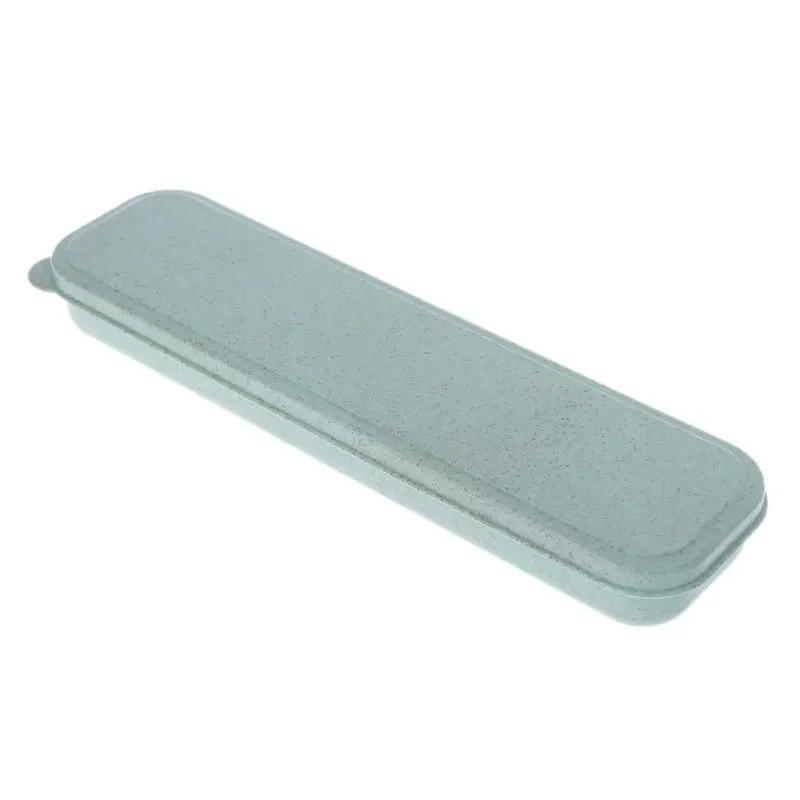 

Portable Eco-Friendly Wheat Straw Cutlery Camping Picnic Box Dishware Kitchen Utensils Case Travel