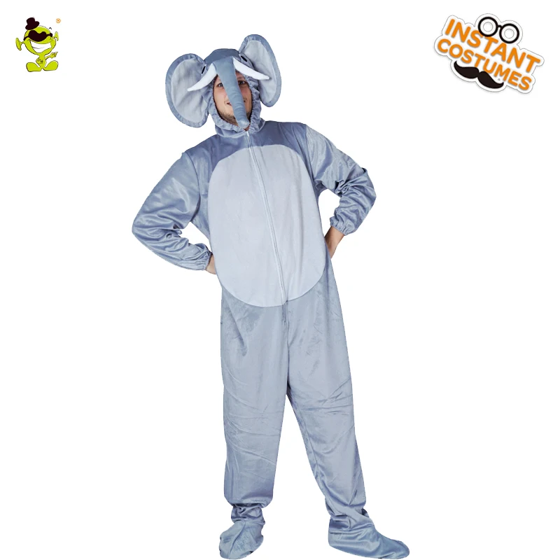

New Arrival Adult Men's Elephant Pajama Cosplay Nightdress Long Sleeve Animal Onesize In Winter Cute Elephant Man Nightclothes