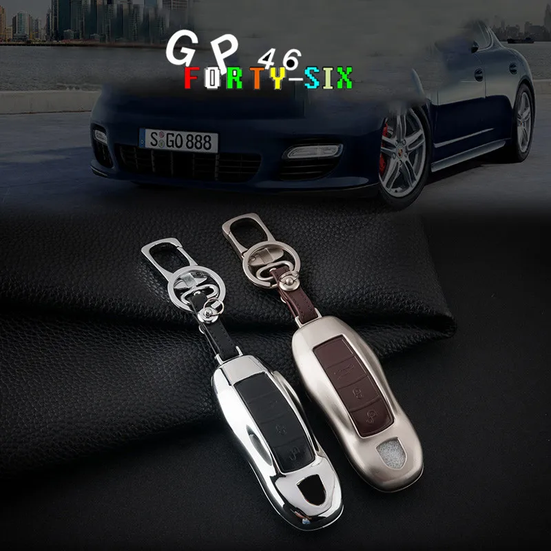Кожаный чехол для автомобильного ключа из цинкового сплава Porsche Cayenne Boxster 986 987